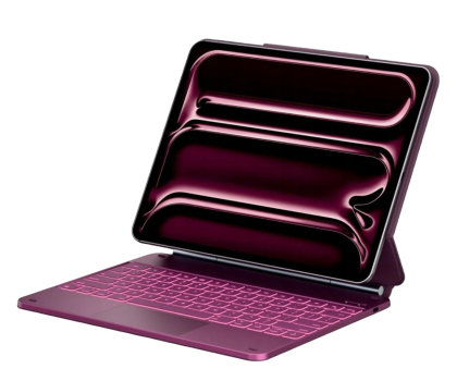 Etui TYPECASE Etui Edge z klawiaturą do iPad Air 13" 2024/2025 malinowy